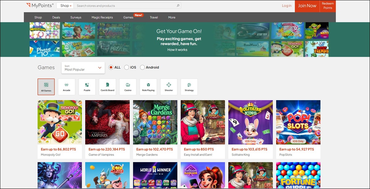 mypoints games