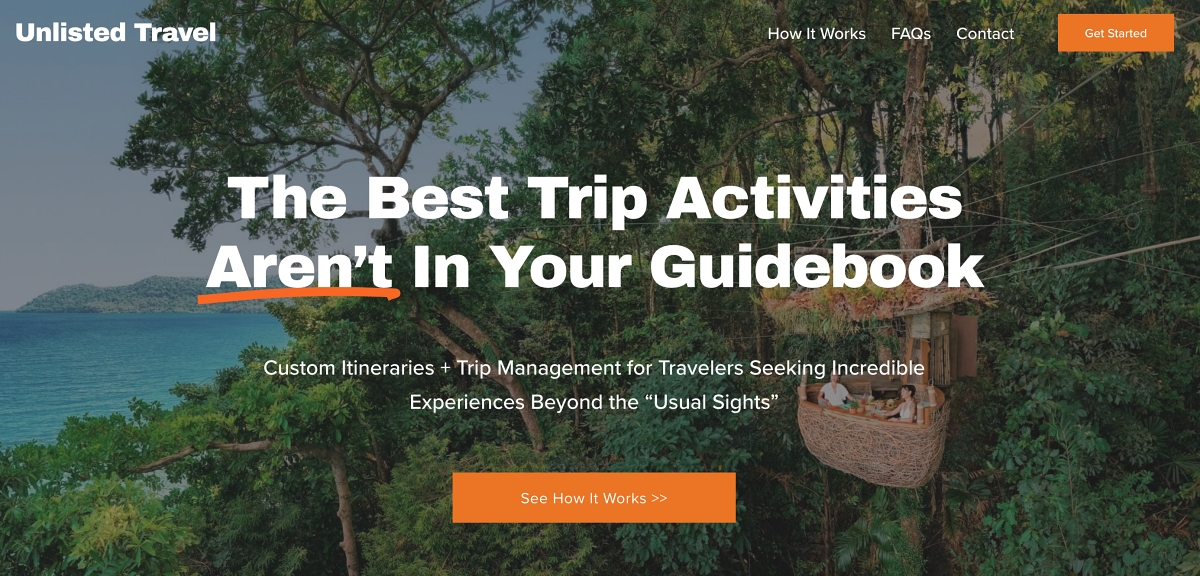 Unlisted Travel Website